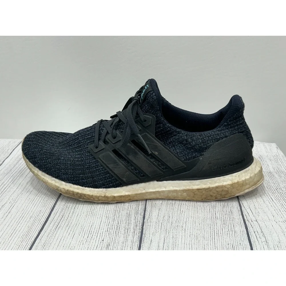 Adidas UltraBoost‎ Parley Sneakers Mens 11.5 Blue Knit Running Athletic